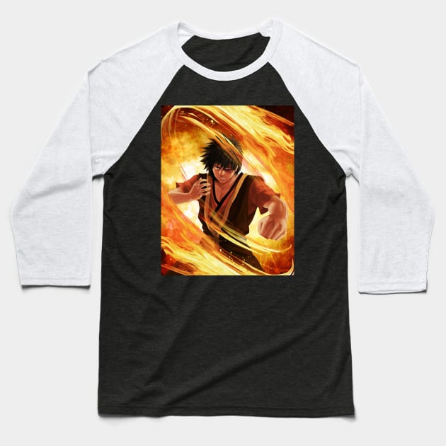 Fire lord Baseball T-Shirt by mcashe_art